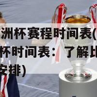 2024欧洲杯赛程时间表(2024欧洲杯时间表：了解比赛日程和场地安排)