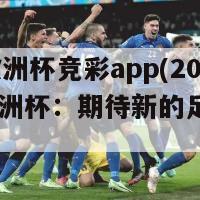 2024欧洲杯竞彩app(2024年欧洲杯：期待新的足球盛宴)